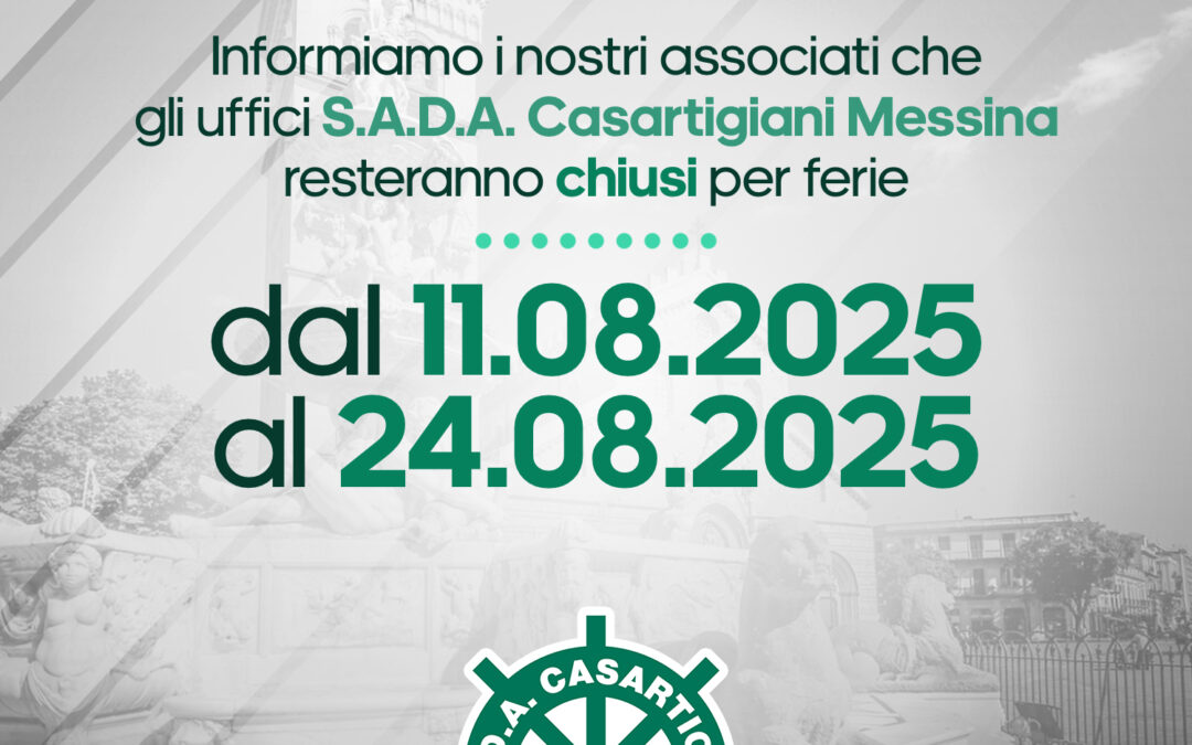 CHIUSURA ESTIVA UFFICI